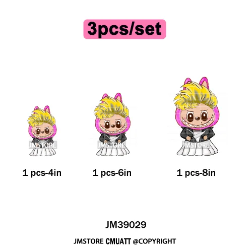 Horror Movie Character Cartoon Dolls Halloween Printing Iron on DTF Washable Transfers Stickers Ready to Press for Clothes Bags