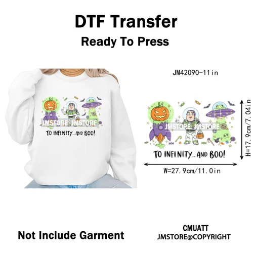 Movie Cartoon Character Coquette Kids Love Girly Halloween Iron on DTF Washable Transfers Stickers Ready to Press for Clothing