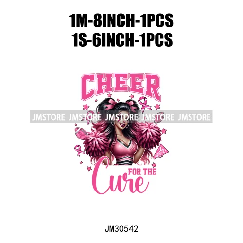 Pink Breast Cancer Survivor Don't Let Sisters Fight Cancer Alone Cheer For Cure Iron On DTF Transfers Stickers For Sweatshirts