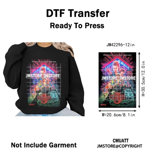 Cool Halftone Horror Killer Characters Scary Halloween Vibes Iron on DTF Washable Transfers Stickers Ready to Press for Clothes