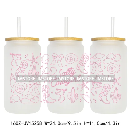 Summer Season Salty Beach UV DTF Stickers Ready to Transfer Cup Wrap Custom Labels DIY Craft For Libbey Can Glass Tumblers Mugs