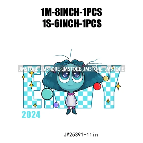 Washable Checkered Character Emotions Speech Therapy Designs Iron On DTF Heat Press Transfer Stickers Ready To Press For Clothes