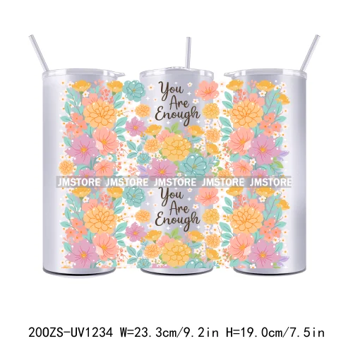 Coquette Bow Flowers Book Lover UV DTF Tumbler Wraps Durable Ready To Apply Transfer Stickers For 20OZ Straight Skinny Tumblers