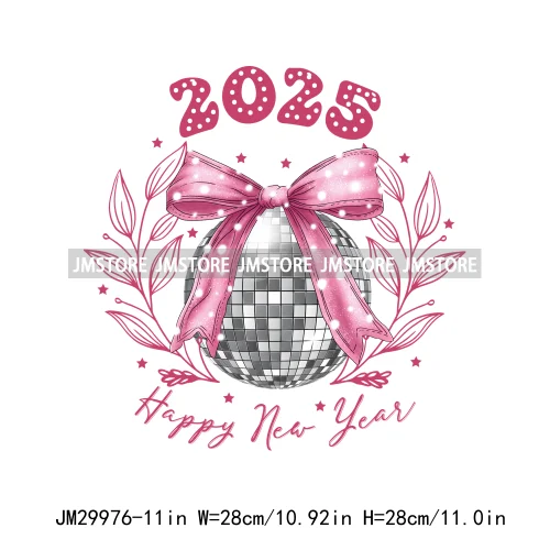 2025 Happy New Year Faux Glitter Holiday 12 New Chapters 365 New Chances Iron On DTF Transfer Sticker Ready To Press For Clothes