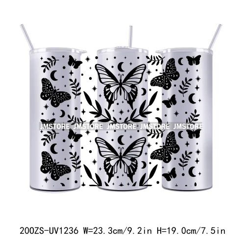 Coquette Bow Flowers Book Lover UV DTF Tumbler Wraps Durable Ready To Apply Transfer Stickers For 20OZ Straight Skinny Tumblers