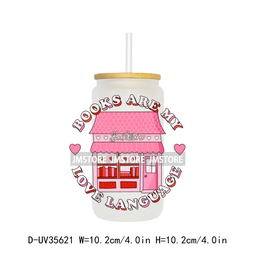 New Positive Quotes Bookish UV Sticker Decals For Libbey Cold Cups Mugs Tumbler Transfer Stickers Waterproof High Quality Labels