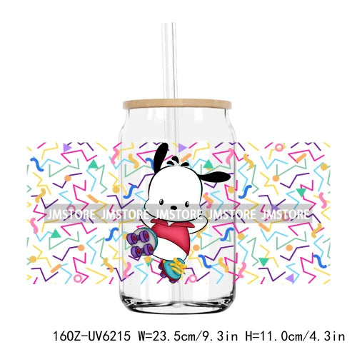 Pride Love Cat 16OZ UV DTF Cup Wrap Transfer Stickers Custom Label Durable Waterproof Logo For Libbey Glass Can Cartoon Princess