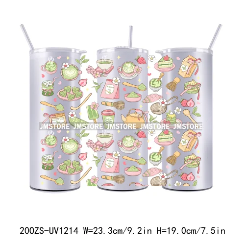 Floral Fruit Bookish Affirmation 20OZ Tumbler Wraps Ready To Ship UV DTF Transfer Stickers Waterproof Prints For Skinny Tumbler