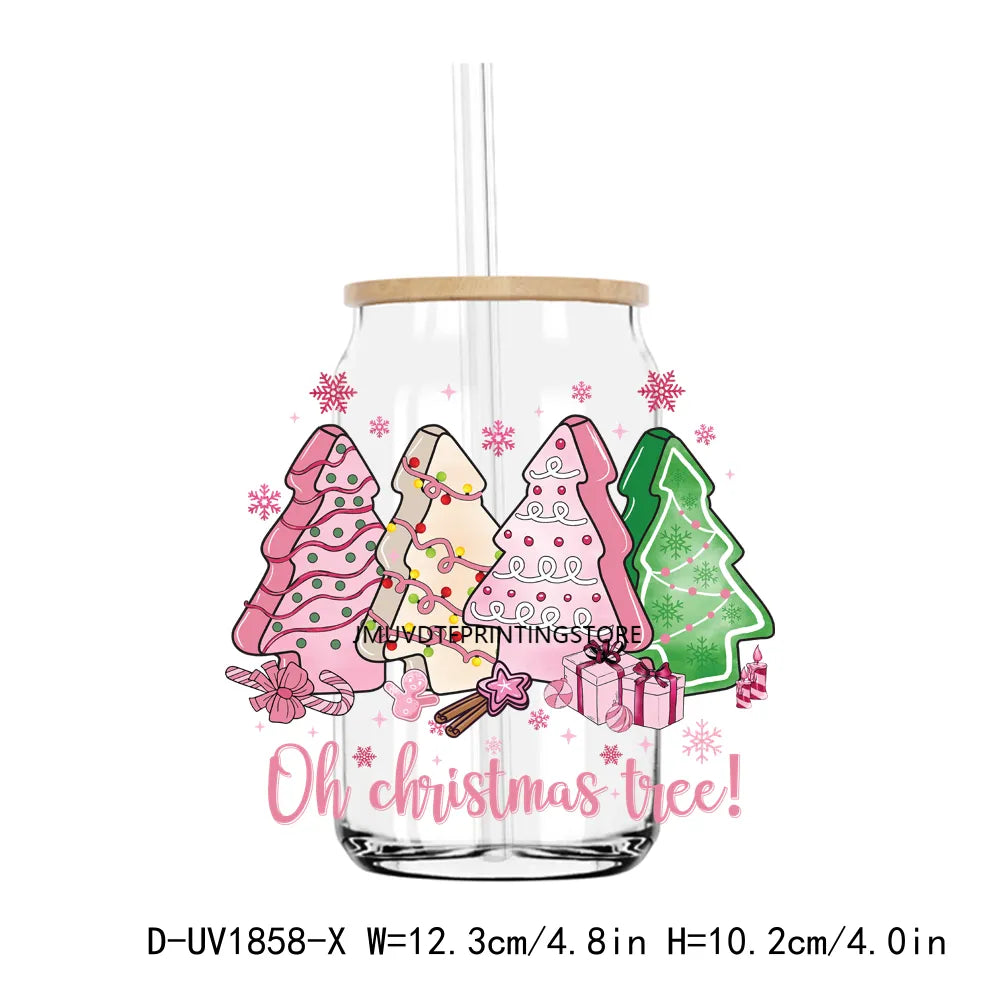 Have a Cup of Cheer Christmas Coffee UV DTF Transfers Stickers Decals For Libbey Cold Cups Mugs Tumbler Waterproof DIY Craft