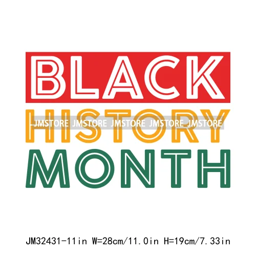 Black History Month 365 Juneteenth Vibes Afro Inspirational Quotes Iron On DTF Transfer Stickers Ready To Press For Clothing