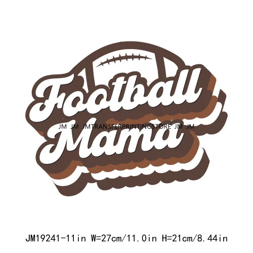 Retro Distressed Softball Baseball Football Sport Mom Touchdown Season My Heart Is On That Field DTF Transfer Sticker For Shirts