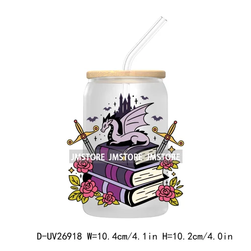 In My Bookish Era UV DTF Sticker For 16OZ Libbey Glass Cup Can Wrap Transfer Stickers Custom Labels Prints DIY Logo Be Kindness