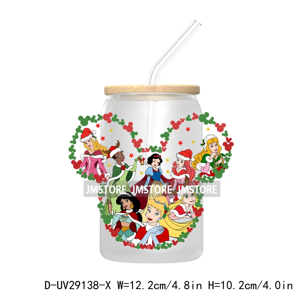 Christmas Vibes Cartoon Mouse Friends UV DTF Transfer Stickers Decals For Libbey Cold Cups Mugs Tumbler Labels Magical Kingdom