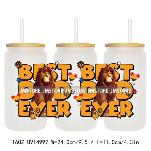 Best Dad Ever Father's Day UV DTF Stickers Ready to Transfer Cup Wrap Custom Labels DIY Craft For Libbey Can Glass Tumblers Mugs