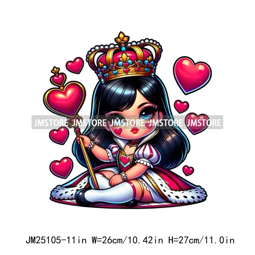 Cartoon Washable Halloween Princess Evil Queen Girls Printing Designs DTF Iron On Transfers Stickers Ready To Press For Textil