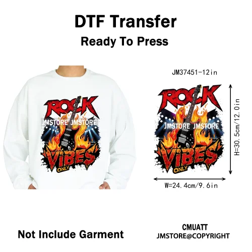 12in Colorful Rap Music Rock Vibes Mud Master Truck Space Trip Graffiti Iron on DTF Transfer Stickers Ready to Press for T-shirt