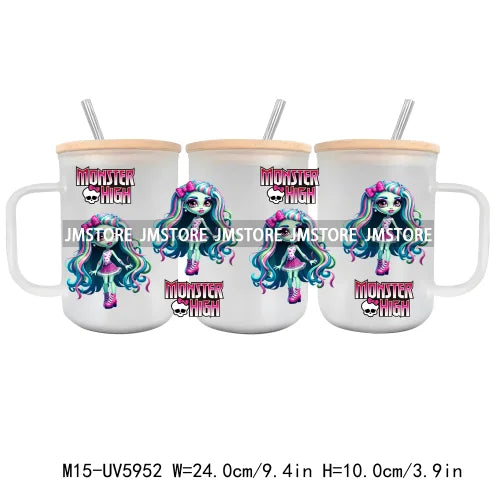 Mexican Woman Wraps UV DTF Sticker For 15OZ Mugs Libbey Glass Cup Can Transfer Stickers Custom DIY Logo Chicana Girl Betterfly