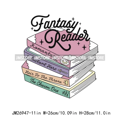 Happiest Reading Spooky Mystery Fantasy Reader Affirmation Positive Quotes Book Club DTF Iron On Transfers Stickers For T-shirts