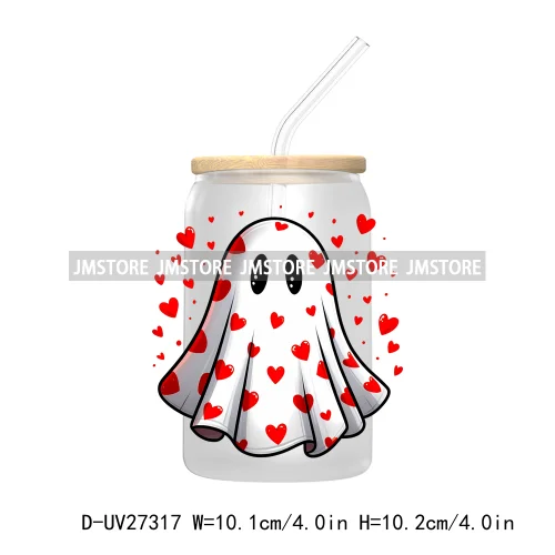 Spooky Ghost Halloween Autumn Pumpkin Season UV DTF Transfer Stickers Decals For Libbey Cold Cups Mugs Tumbler Black Cats Boo