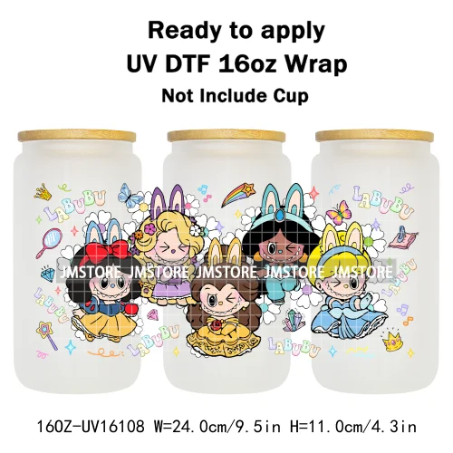 Funny Cartoon Monster Characters Ice Cream UV DTF Stickers Ready To Apply Cup Wrap Custom Prints DIY Craft For Libbey Glass Can