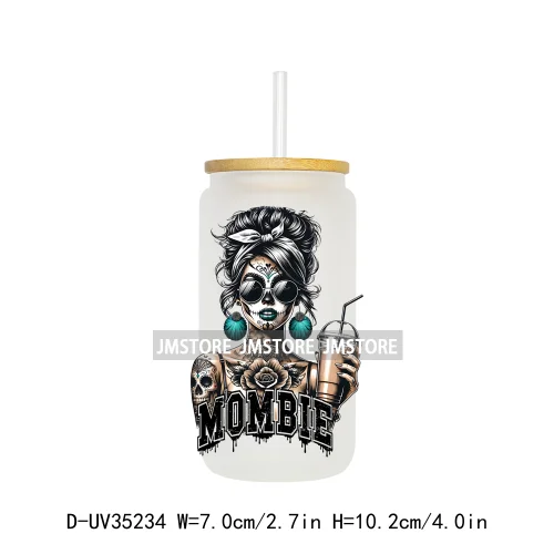 Funny Sarcastic Woman Sassy Girl UV DTF Transfer Stickers Decals Ready To Apply Waterproof For 16OZ Libbey Glass Can Cup Tumbler
