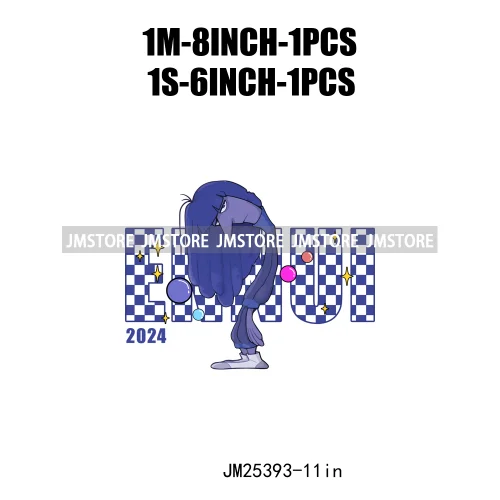 Washable Checkered Character Emotions Speech Therapy Designs Iron On DTF Heat Press Transfer Stickers Ready To Press For Clothes