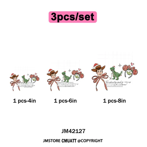 Colorful Mouse Headbands Cartoon Animal Princess Character Iron on DTF Washable Transfers Stickers Ready to Press for Clothes