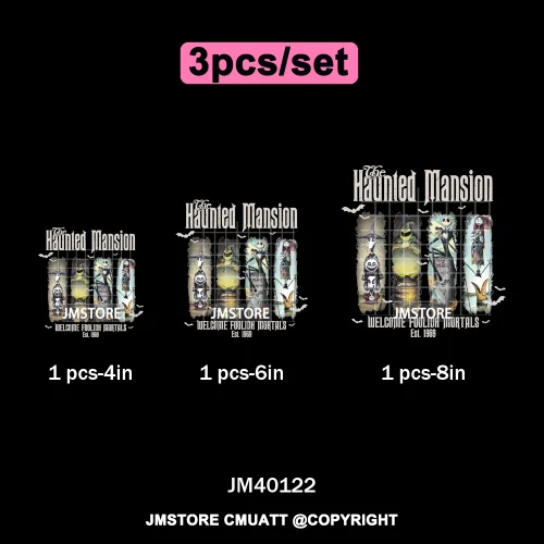 Halloween Horror Party Cartoon Friends Nightmare Spooky Vibes Iron on DTF Washable Transfers Stickers Ready to Press for Clothes