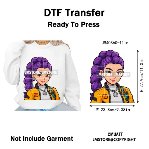 Cartoon Girl Group Boy Band Music Fans Anime Lover Soda Pop Iron on DTF Washable Transfers Stickers Ready to Press for T-shirts