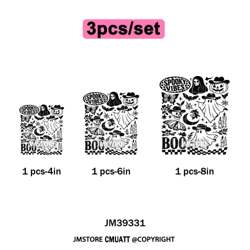 Witchy Goose Howday Pumpkin Boo Ghost Spooky Season Coquette Halloween Iron on DTF Transfers Stickers Ready to Press for Clothes