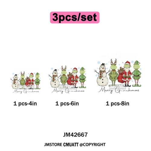 Magical Cartoon Girly Christmas Season Coquette Xmas Holiday Iron on DTF Washable Transfers Stickers Ready to Press for Textiles