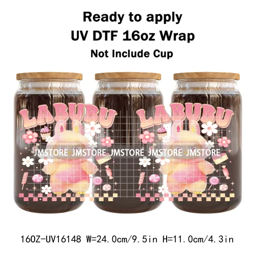 Colorful Cartoon Monster Dolls Princess UV DTF Stickers Ready To Transfer Cup Wrap Custom Labels For Libbey Can Glass Tumbler
