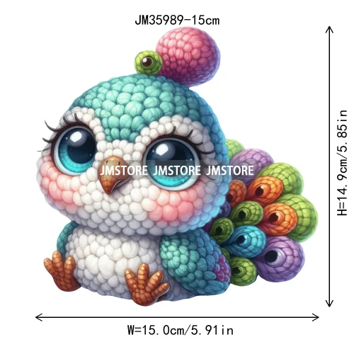 15cm 5.9in Kid Panda Bear Animal Iron On Heat Transfer Sticker For Clothes Printed Vinyl Thermal Applique Washable T-Shirt Decal