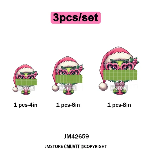 Magical Cartoon Girly Christmas Season Coquette Xmas Holiday Iron on DTF Washable Transfers Stickers Ready to Press for Textiles