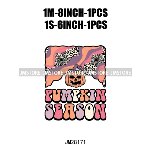 Cute Mama Babe Stay Spooky Let's Go Ghouls Halloween Season Designs DTF Iron On Transfers Stickers Ready To Press For Clothes