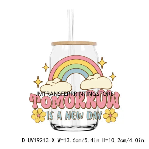 Mental Health Inspirational Positive Quotes UV DTF Transfer Stickers Decal For Libbey Cold Cups Mug Tumbler Waterproof DIY Craft