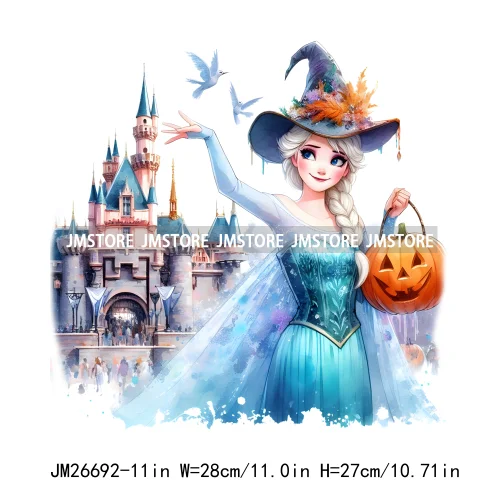 Wholesale Cartoon Character Pumpkin Halloween Scary Vibes Thermal Logo DTF Iron On Transfer Stickers Ready To Press For Clothing