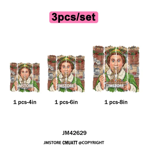 Retro Coquette Bows Holiday Christmas Movie Cartoon Kids Lover Iron on DTF Washable Transfer Stickers Ready to Press for Garment