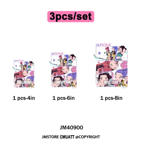 Kpop Movie Style Soda Pop Demon Inspired Movie Girl Dinner Iron on DTF Washable Transfers Stickers Ready to Press for Hoodies