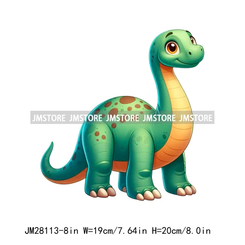 Funny Diy Dinosaur Cute Dino Nursery Animal DTF Iron On Transfers Stickers Ready To Press For T-shirts Bags