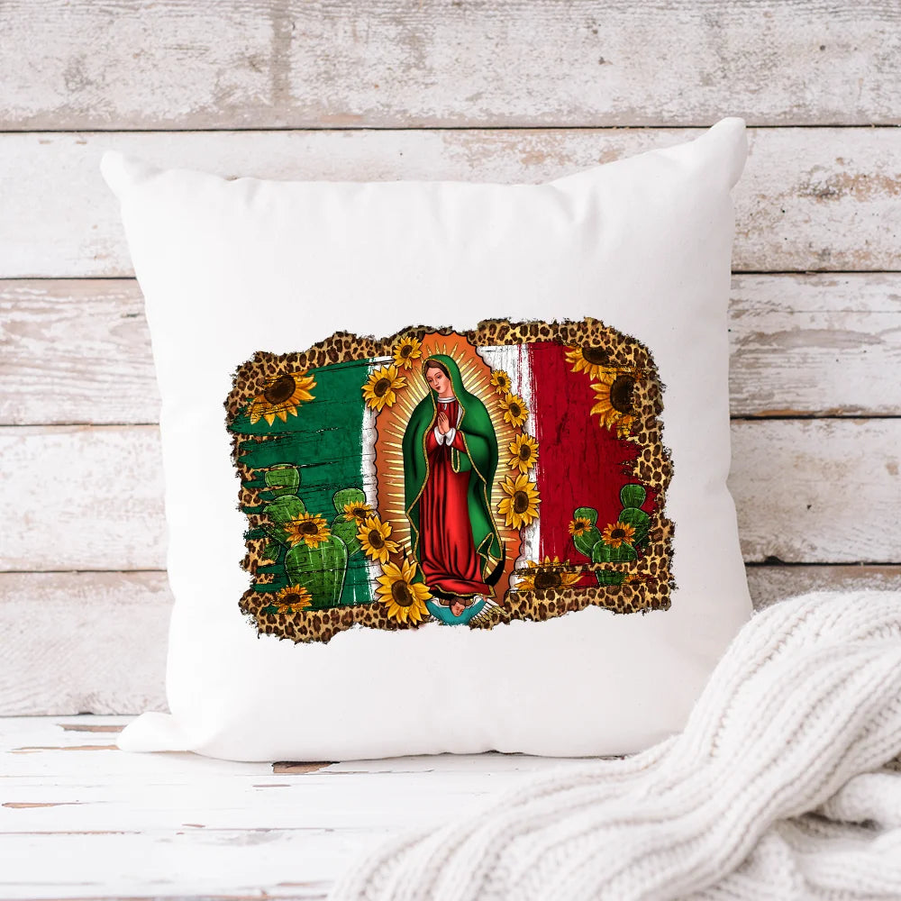 Virgencita Birgen De Guadalupe Nuestra Senora De Guadalupe  Floral Mexican Virgen Our Lady Mary DTF Transfer Sticker For Hoodies