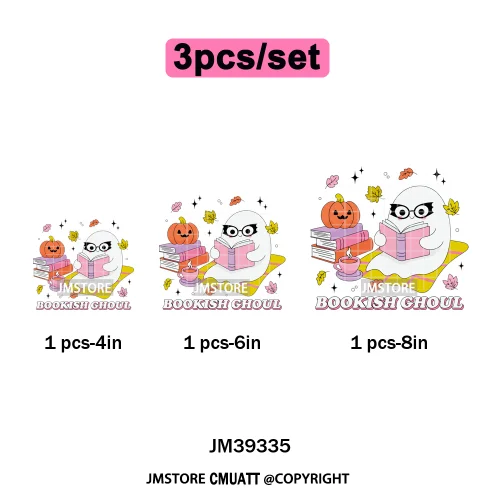 Ghost Spooky Mama Season Trick or Treat Coquette Bow Halloween Iron on DTF Washable Transfer Sticker Ready to Press for Clothing