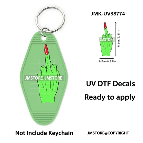 Fall Halloween Quotes Spooky Boo UV DTF Motel Keychain Decal Ready To Ship Durable Transfer Stickers Prints For Hotel Keychain