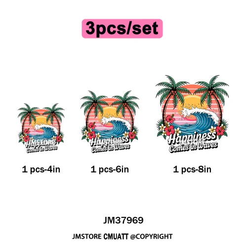 Hello Summer Beach Vibes Stay Cool Live In Sunshine Hot Mom Cowgirl Iron on DTF Transfers Stickers Ready to Press for T-shirts