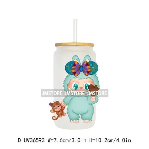 Funny Cartoon Monster Doll In Costume UV Sticker Decals For Libbey Cold Cups Mugs Tumbler Transfer Stickers Waterproof Prints