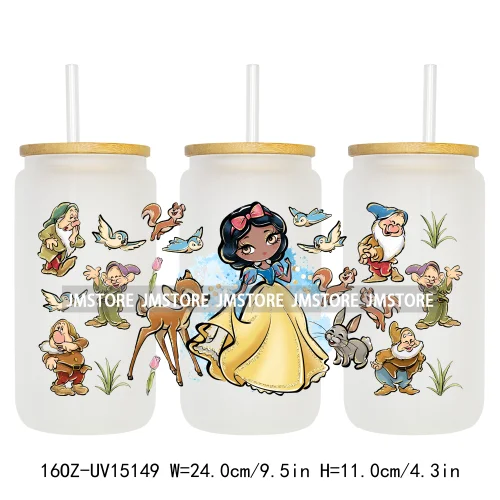 Magical Princess Best Friends UV DTF Stickers Ready to Transfer Cup Wrap Custom DIY Craft For Libbey Can Glass Tumblers Mugs