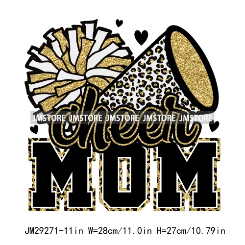 Cheer Mom Life Cheerleader Girls Camo Bow Dove Season Designs Iron On DTF Transfers Stickers Ready To Press For Clothes