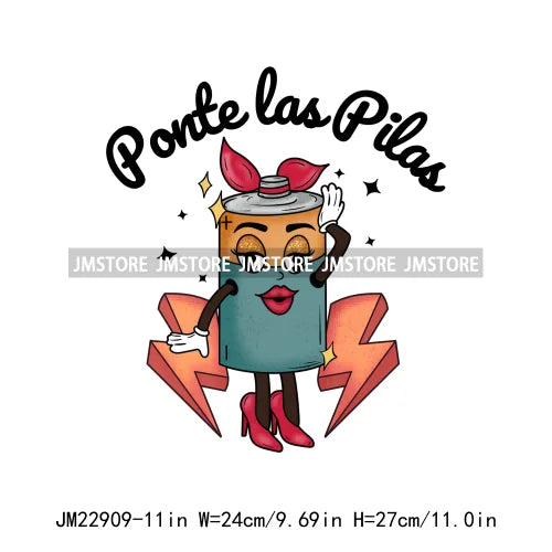 New Black Horror Queen Women Ponte Las Pilas Mexican Design La Llamada Iron On DTF Transfer Stickers Ready To Press For Hoodies