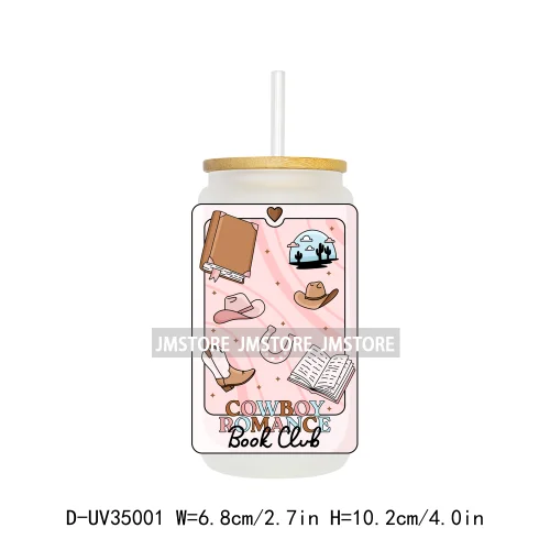 Trendy Readers Book Club UV Sticker Decals For Libbey Cold Cups Mugs Tumbler Transfer Stickers Waterproof High Quality Labels