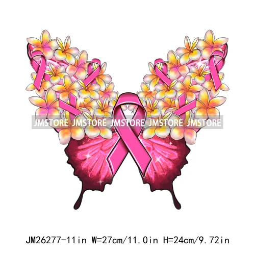 Faith Hope Love In October We Wear Pink Fight Breast Cancer Survivor Queen DTF Iron On Heat Press Transfer Stickers For Clothing